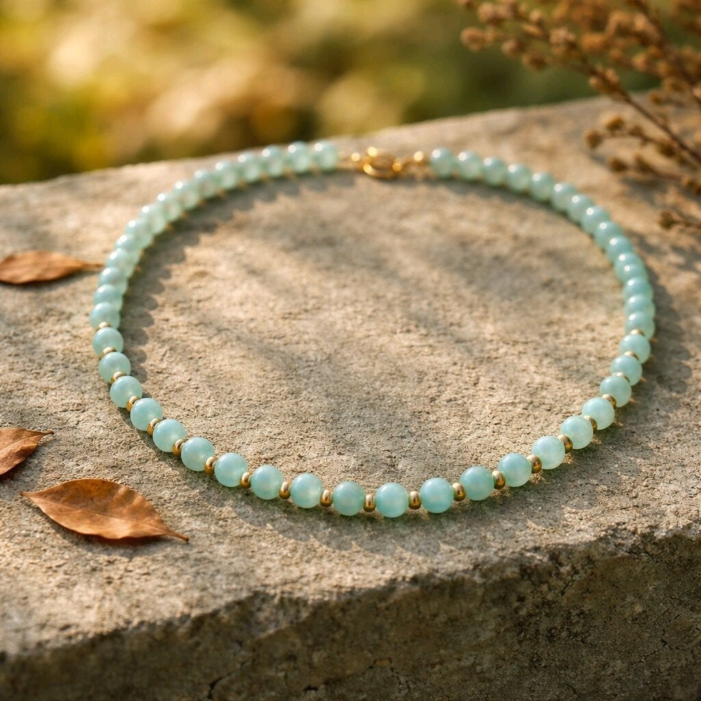 Collier ras de cou en Aventurine 6 mm