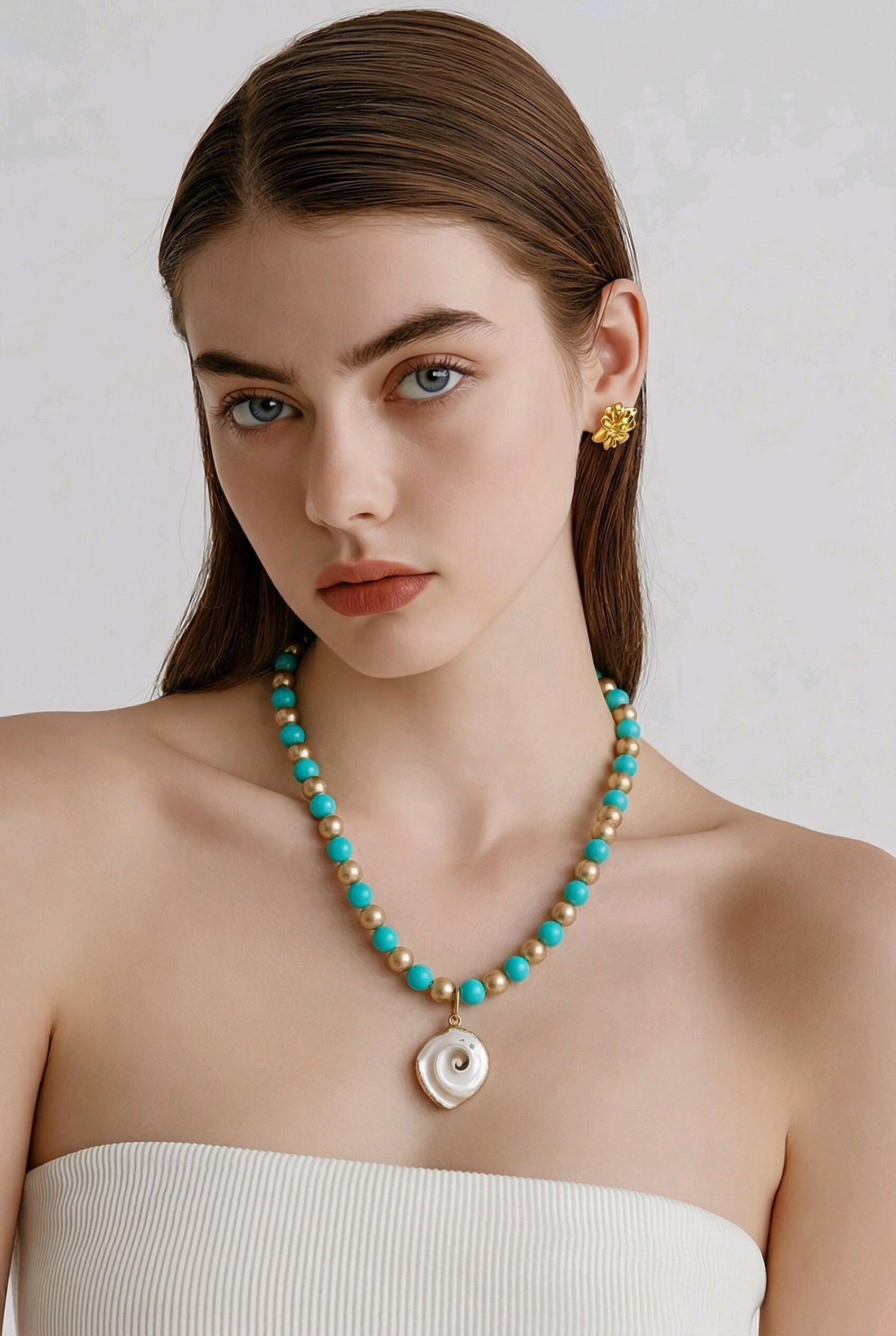 Collier & Bracelet "Sainte-Lucie" Coquillages du Pacifique