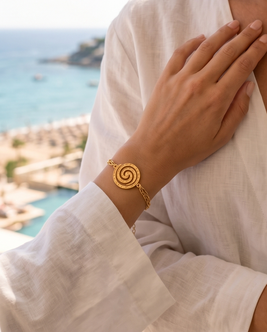 Bracelet Élégance Spirale en acier inoxydable