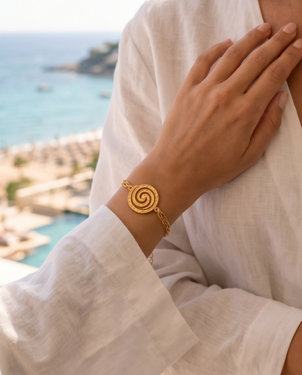 Bracelet Élégance Spirale en acier inoxydable