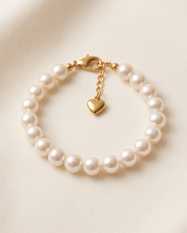 Bracelet Coquillages du Pacifique Blanc Nacré & Acier Inoxydable