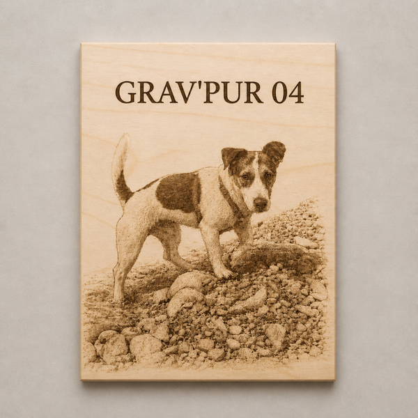 Gravure photo sur bois de tilleul