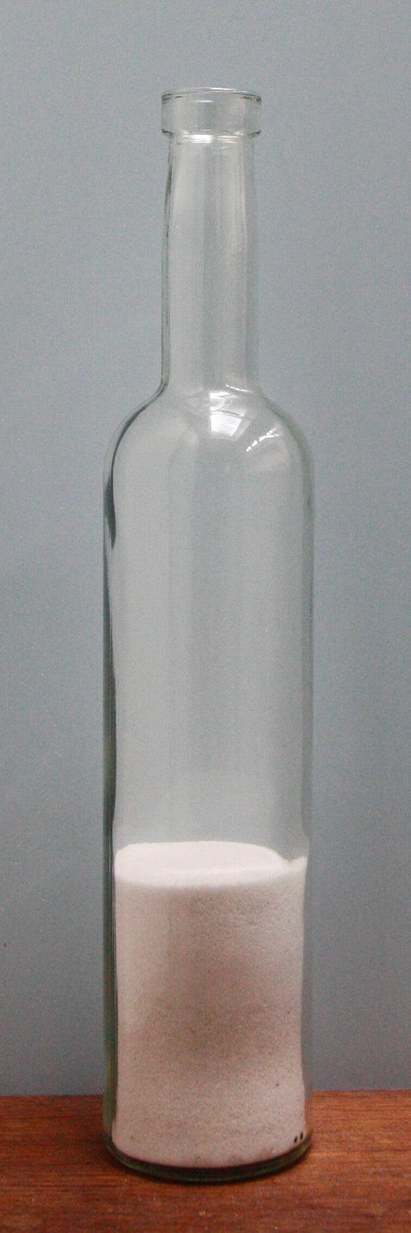 Glazen fles (groot) - met zand