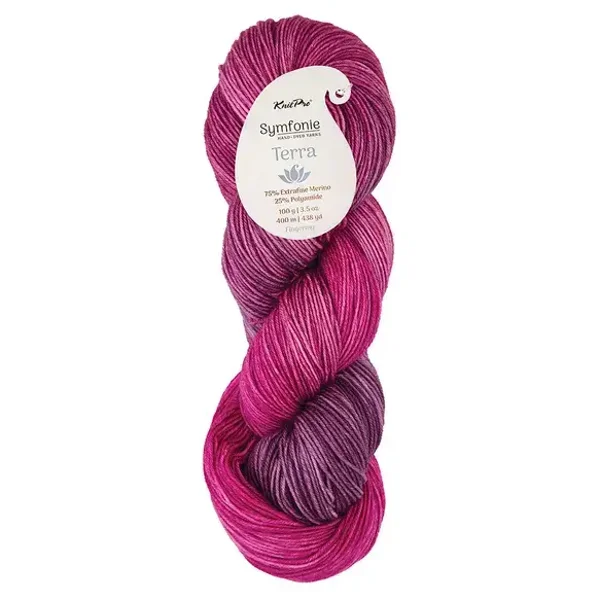 Handgeverfd garen Symfonie Terra variegated 1x100g -20 Autumn Rose