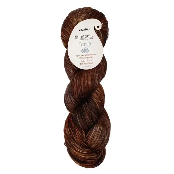 Handgeverfd garen Symfonie Terra Variegated 1x100g 100 Woodland