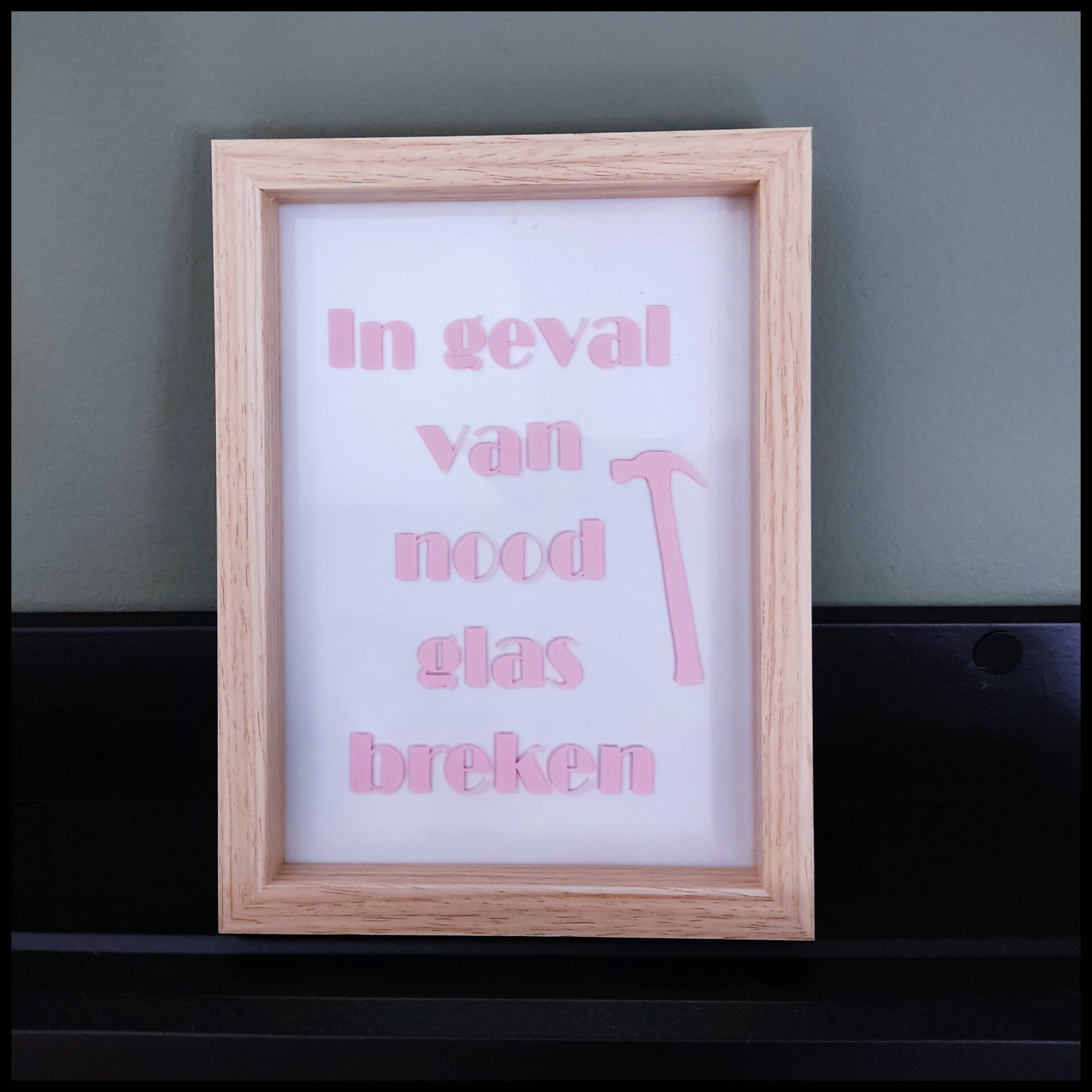 Gepersonaliseerd fotolijstje met tekst