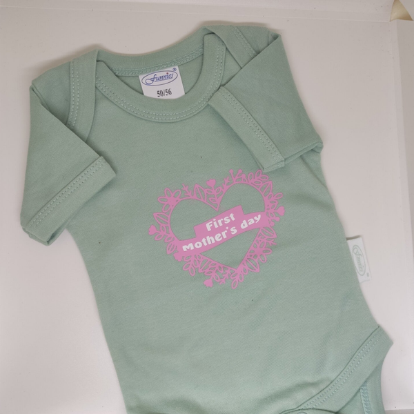 Romper mint groen bedrukt First Mothers day 50-56