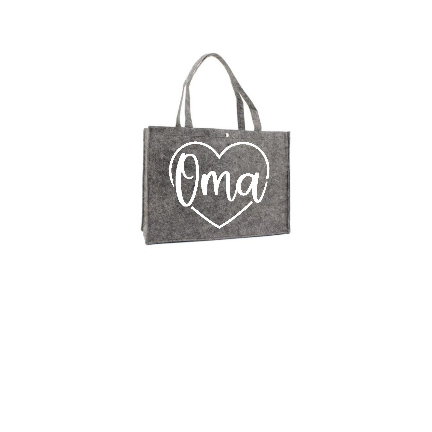 Vilten tas klein met eigen opdruk/tekst/ of vaste opdruk/tekst