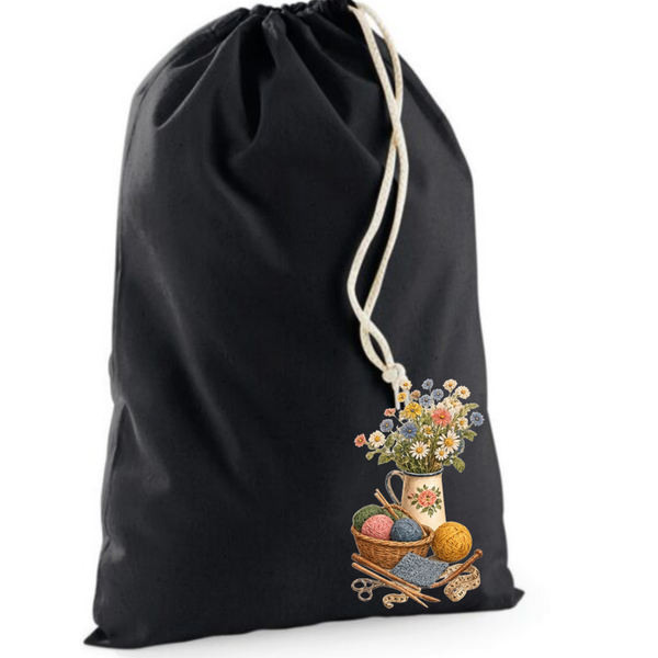 Bij Franka Project Bag 25x30 cm vintage vaas met bloemen