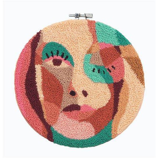 punchpakket abstract gezicht nr 16 (17,8 cm rond)