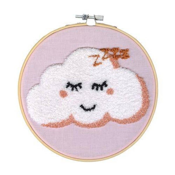 Punchpakket wolk roze nr 19 (17,8 cm rond)