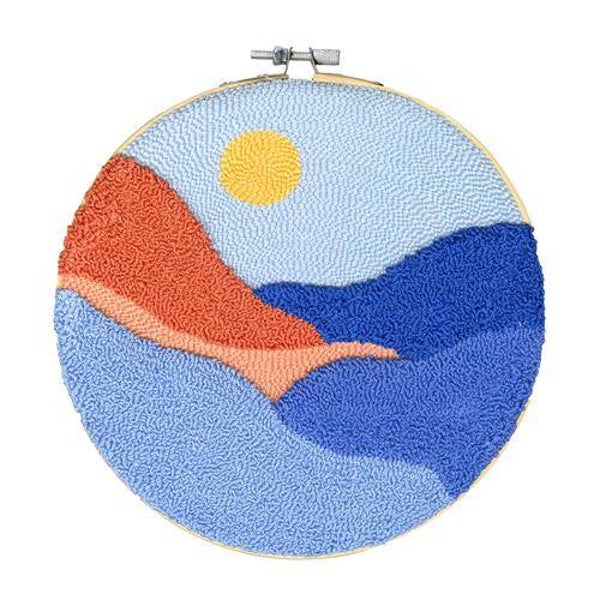 Punchpakket abstract landschap nr 25 (17,8 cm rond)