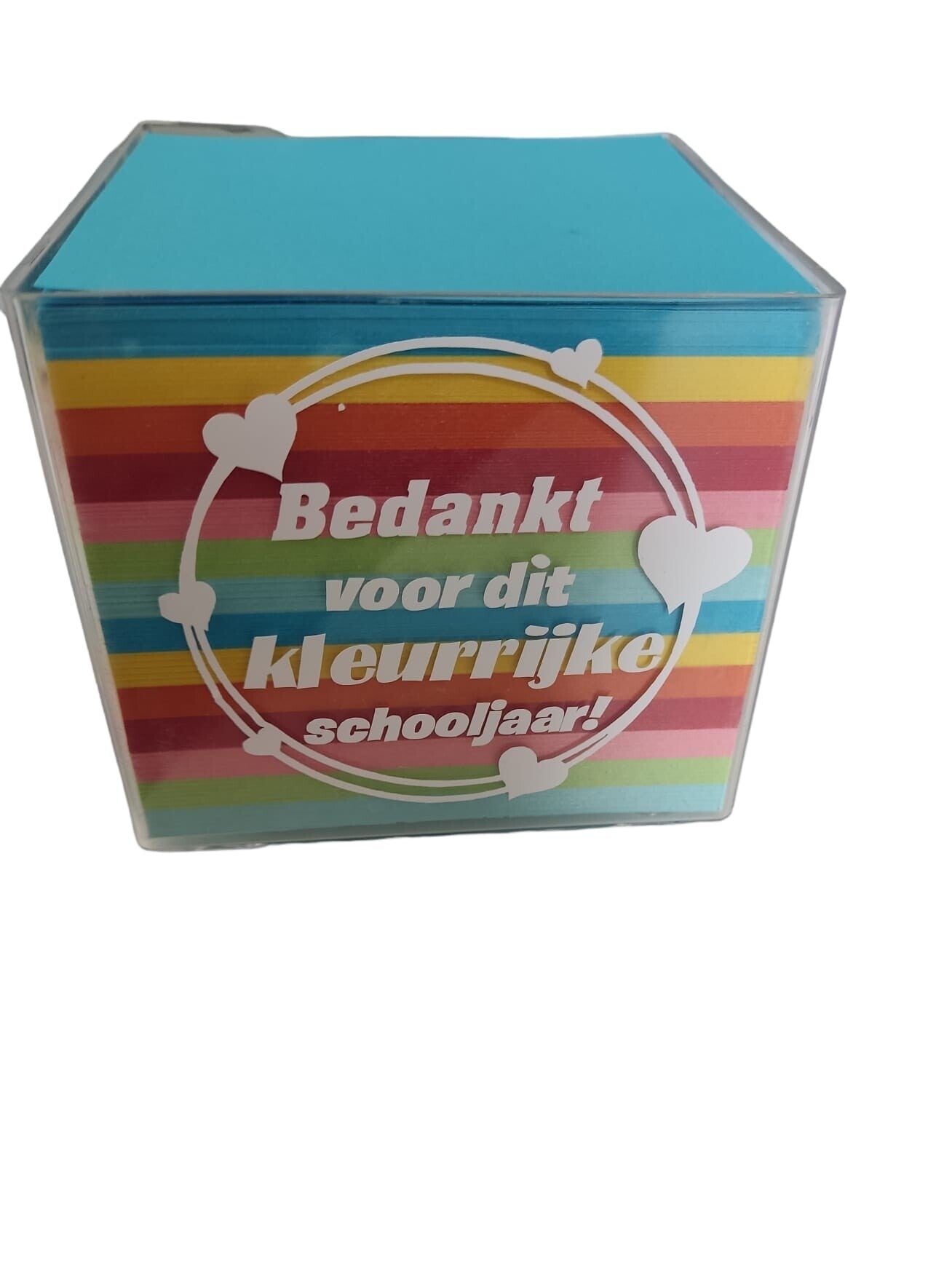 Memo blok juf/meester Bedankt voor dit kleurrijke schooljaar