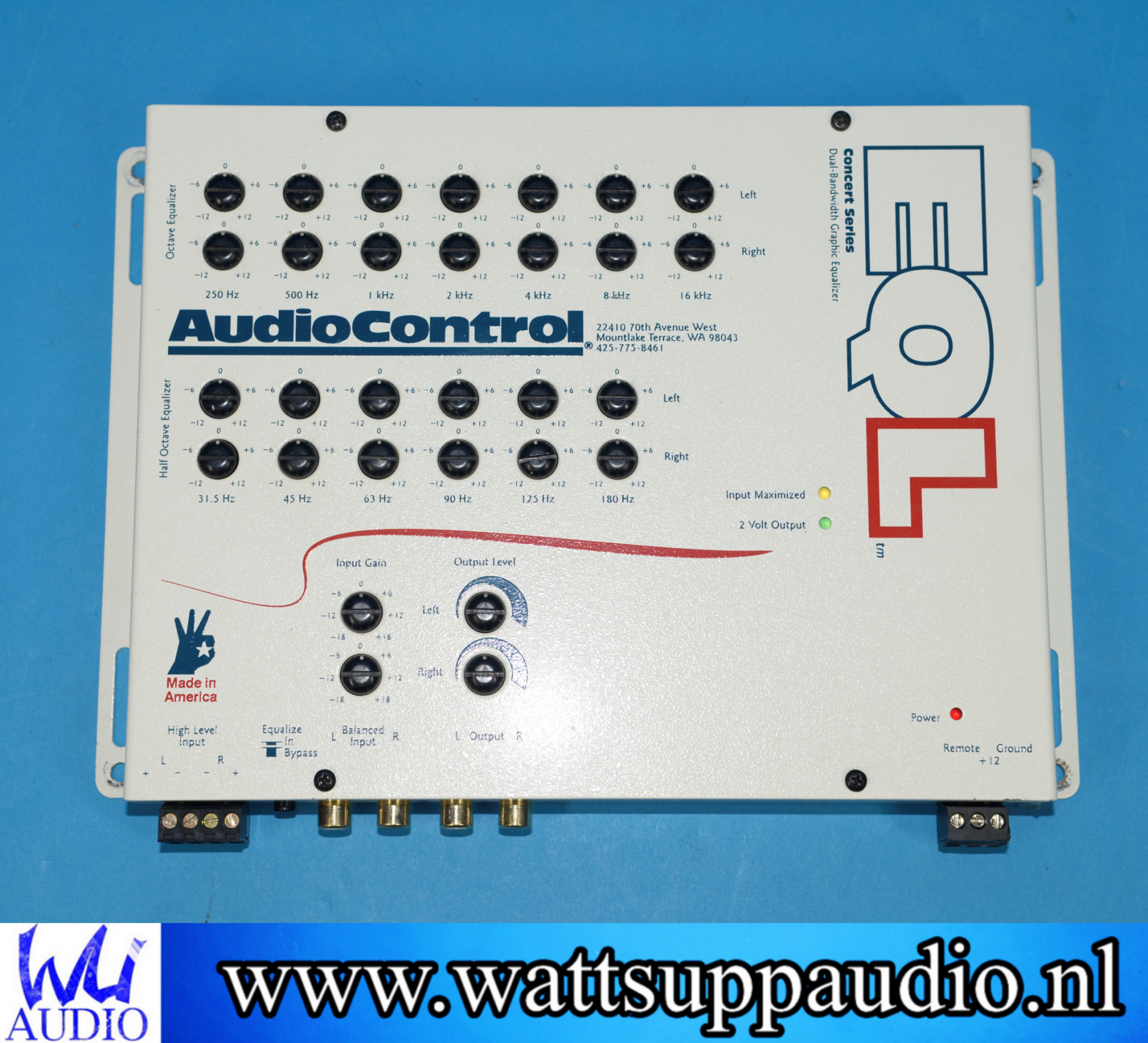 AudioControl EQL 2 channel Equalizer Concert Series