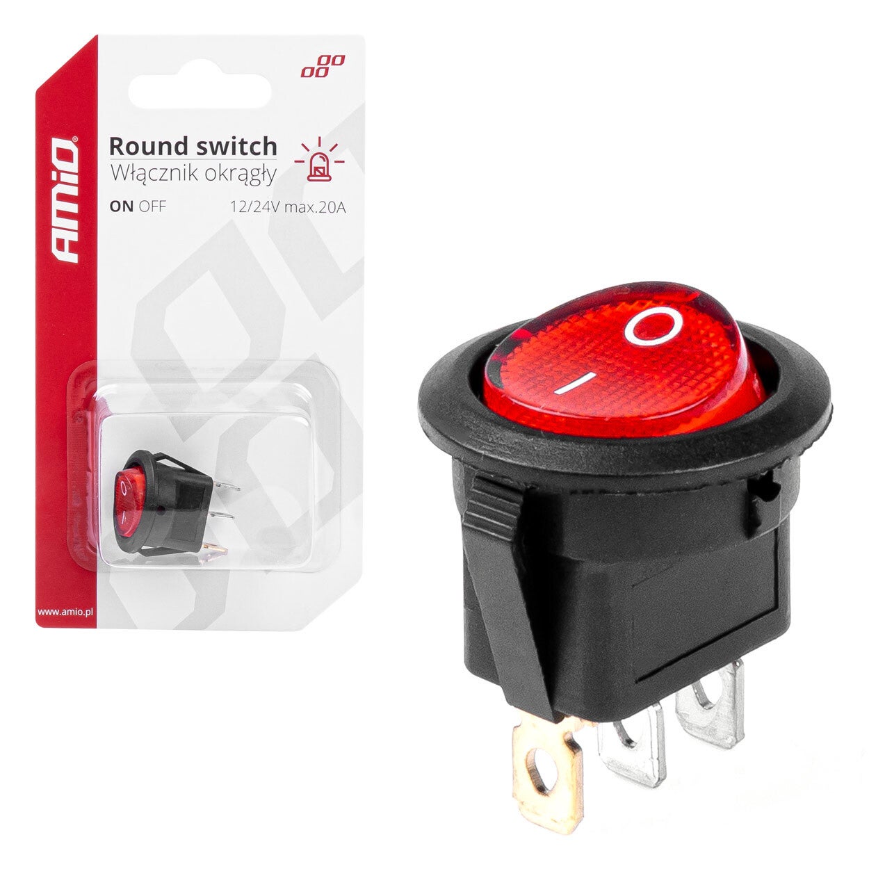 Round switch with LED light