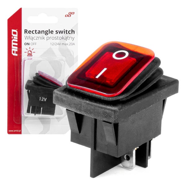 Rectangle switch with LED