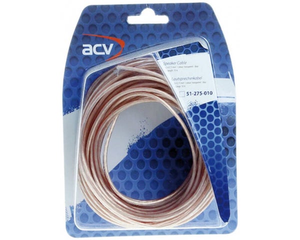 ACV 2 x 0.75 mm Transparant speaker wire 10M
