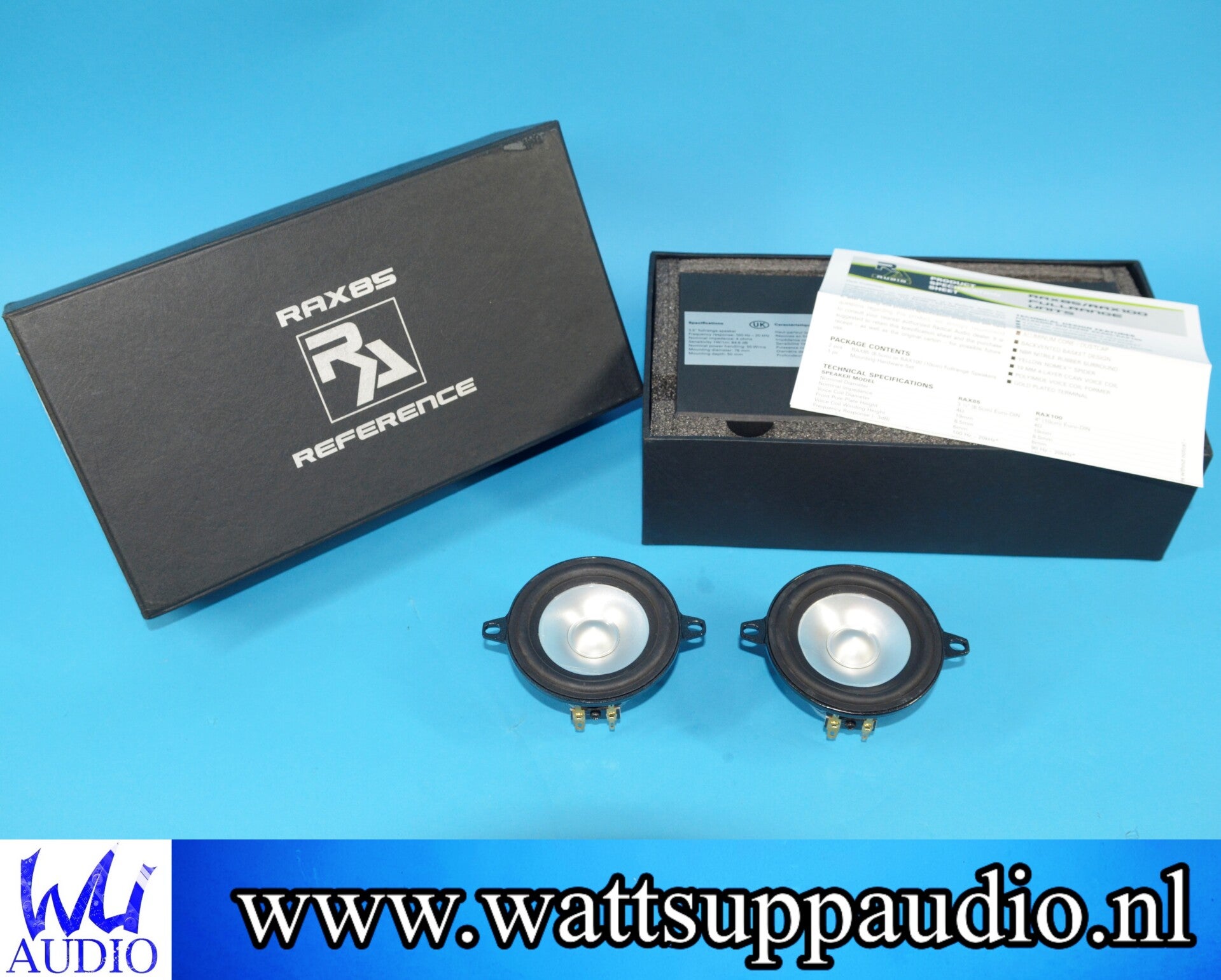 Radical Audio RAX85 Fullrange speakers 85mm