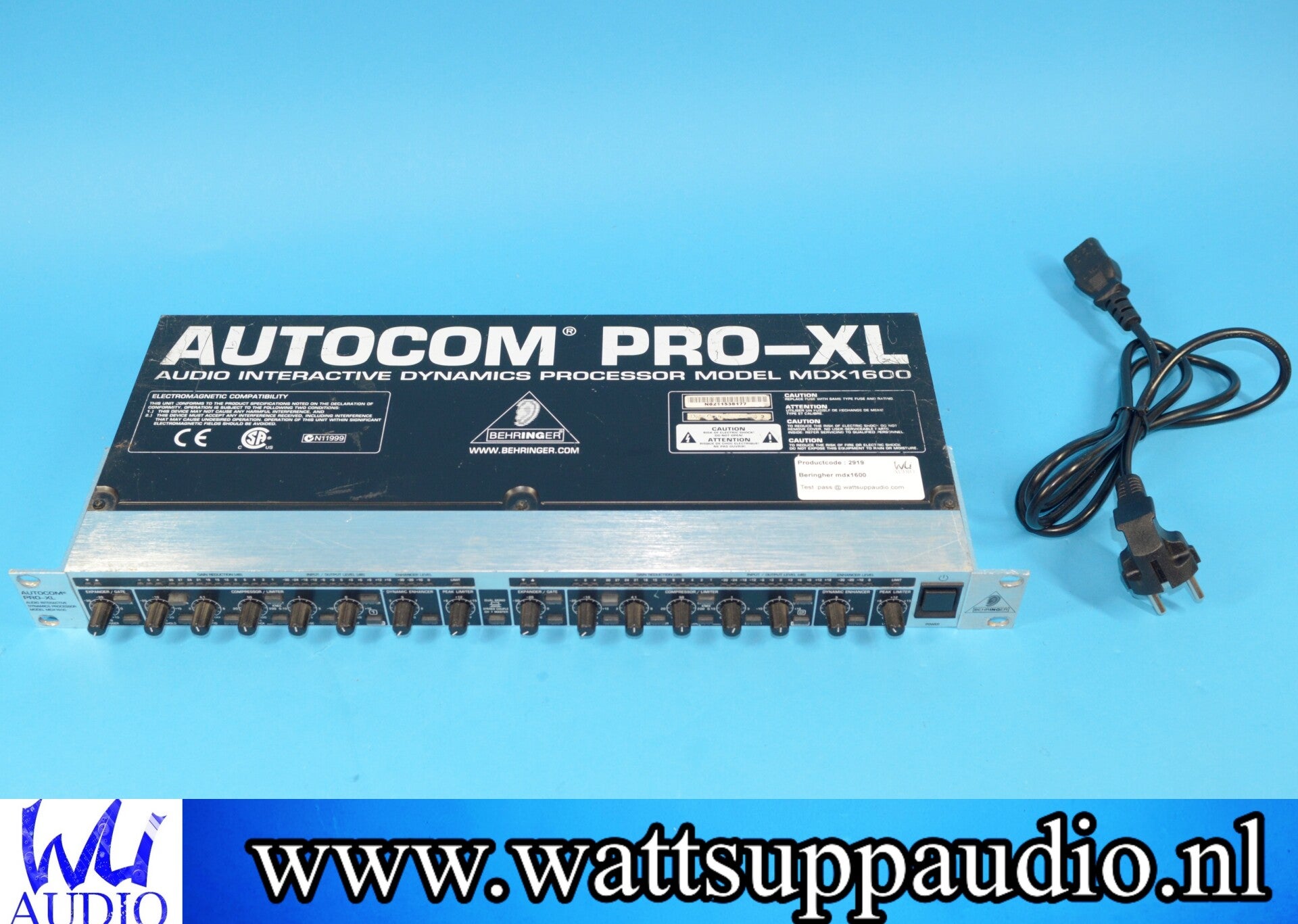 Behringer AUTOCOM PRO -XL MDX1600 compressor/limiter