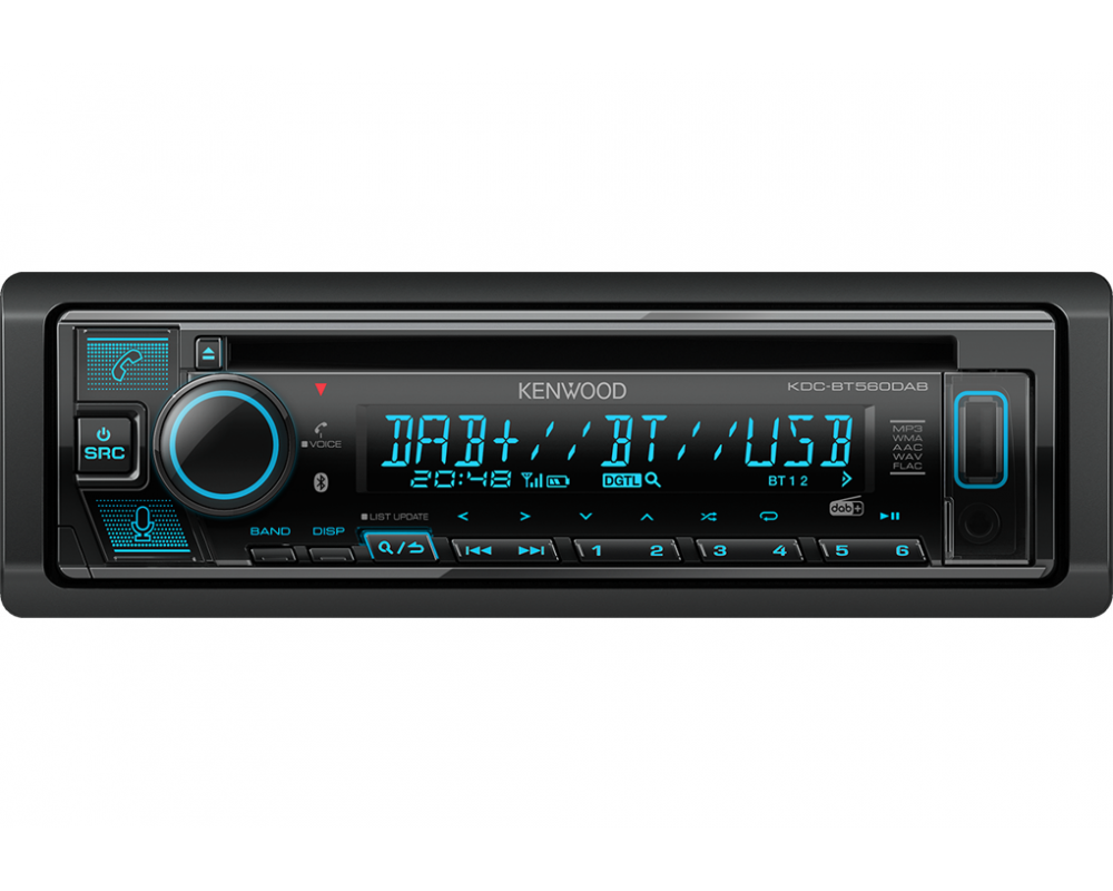 Kenwood  KDC-BT560DAB 1 din headunit DAB+/USB/CD/AUX/BT