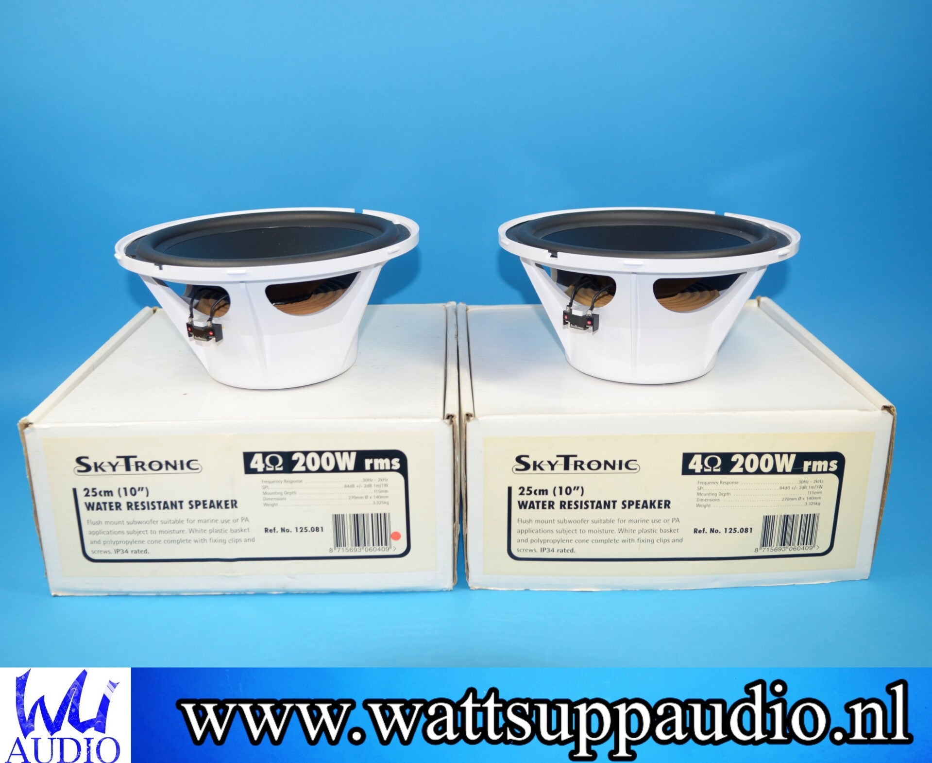 SkyTronic 10'' Water Resistant Speaker ( pair )