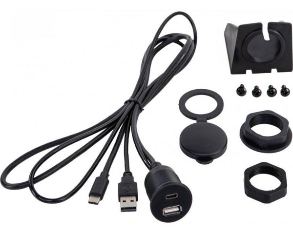 ACV USB panel connector/housing USB-A/USB-C  44-1000-009