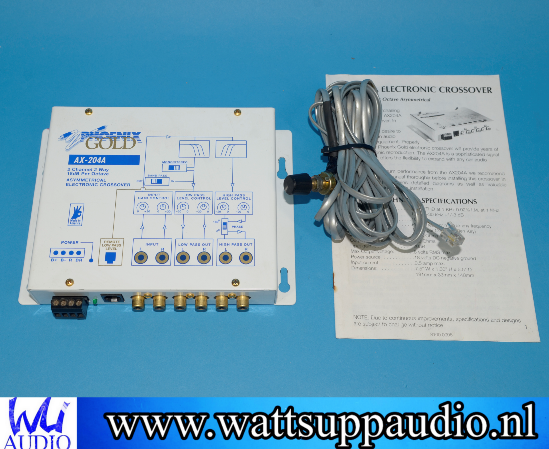 Phoenix Gold AX-204A 2 channel Electronic Crossover