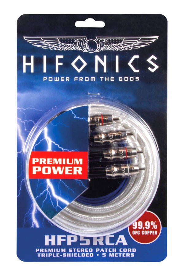 Hifonics HFP5RCA Premium RCA Stereo Patch Cords