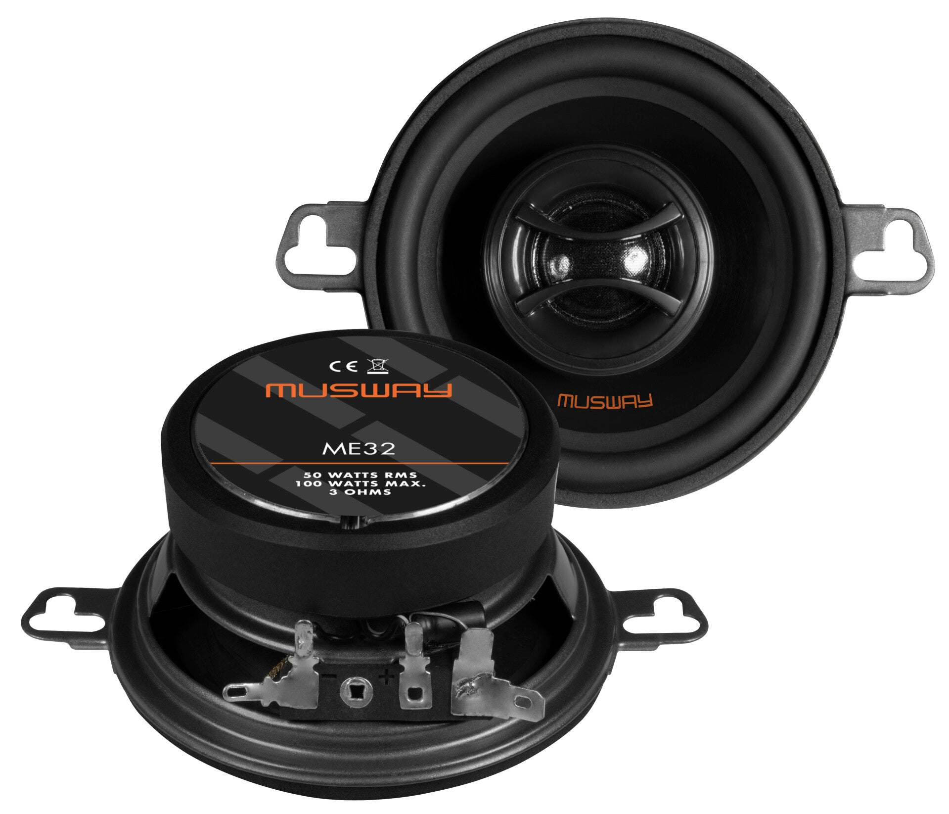 Musway ME32 8.7 CM (3.5”) 2-way coaxial speakers ( Dash )