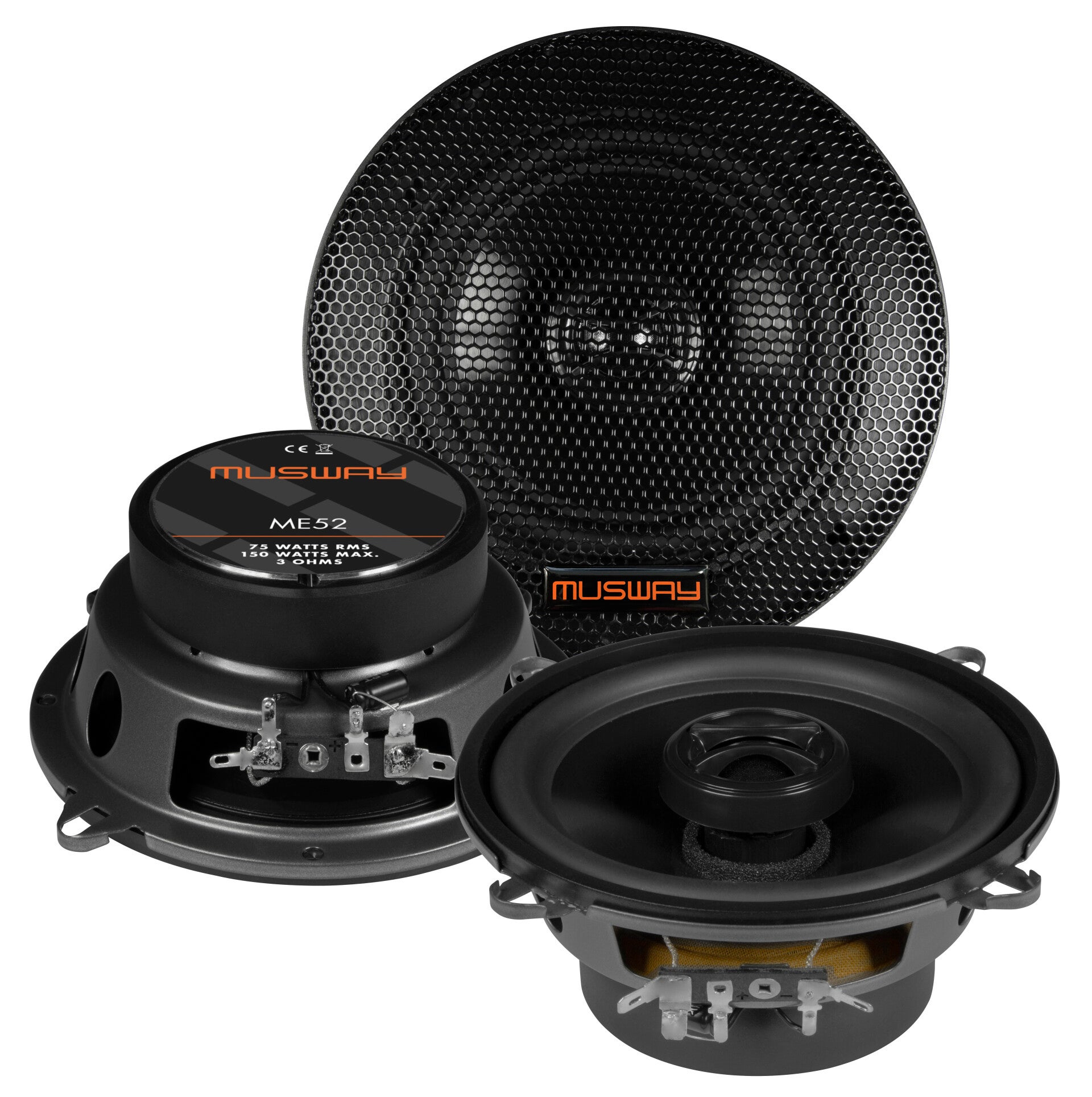 Musway ME52 13 CM (5.25”) 2-way coaxial speakers