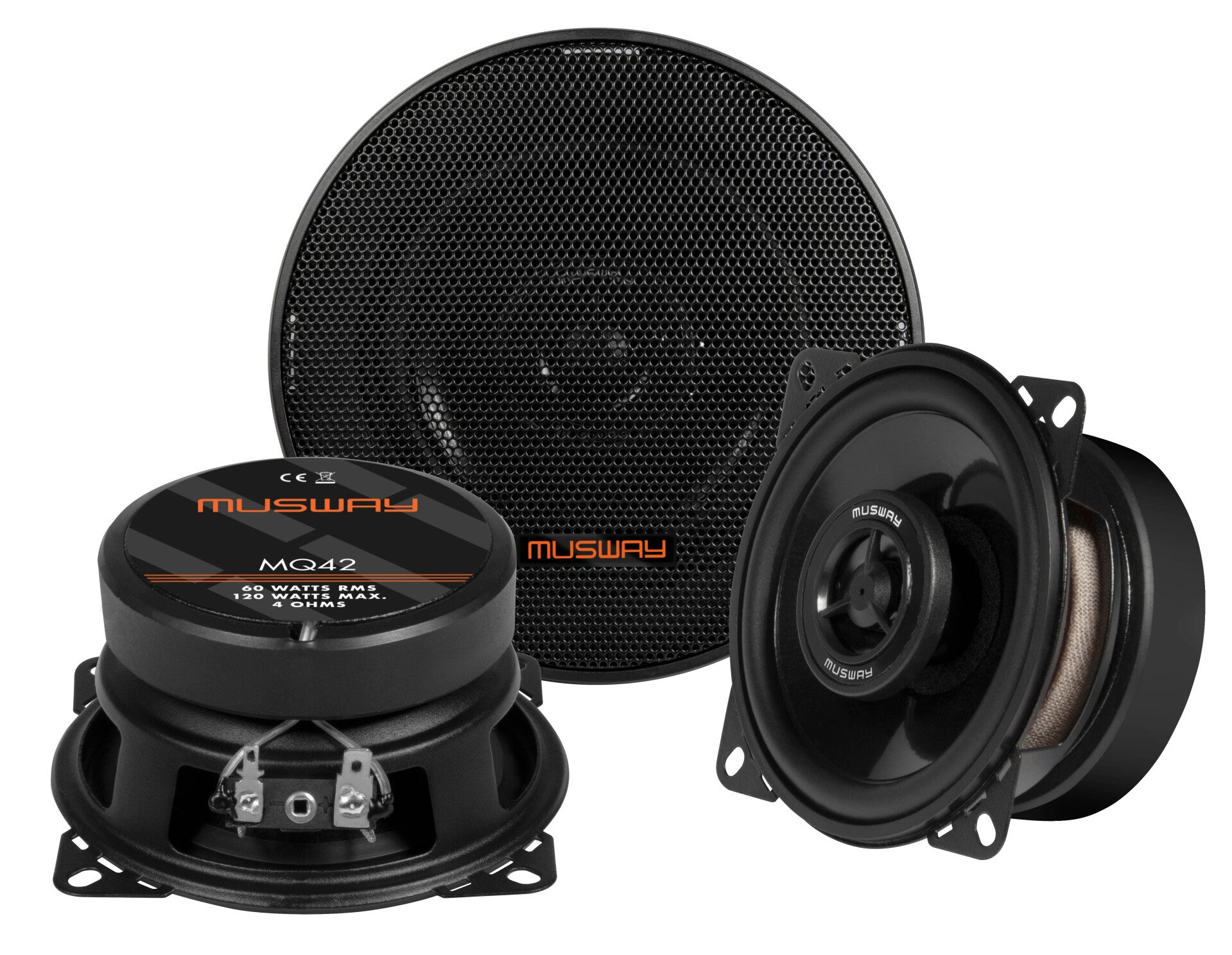 Musway MQ42 10 CM (4”) 2-way coaxial speakers ( Dash )