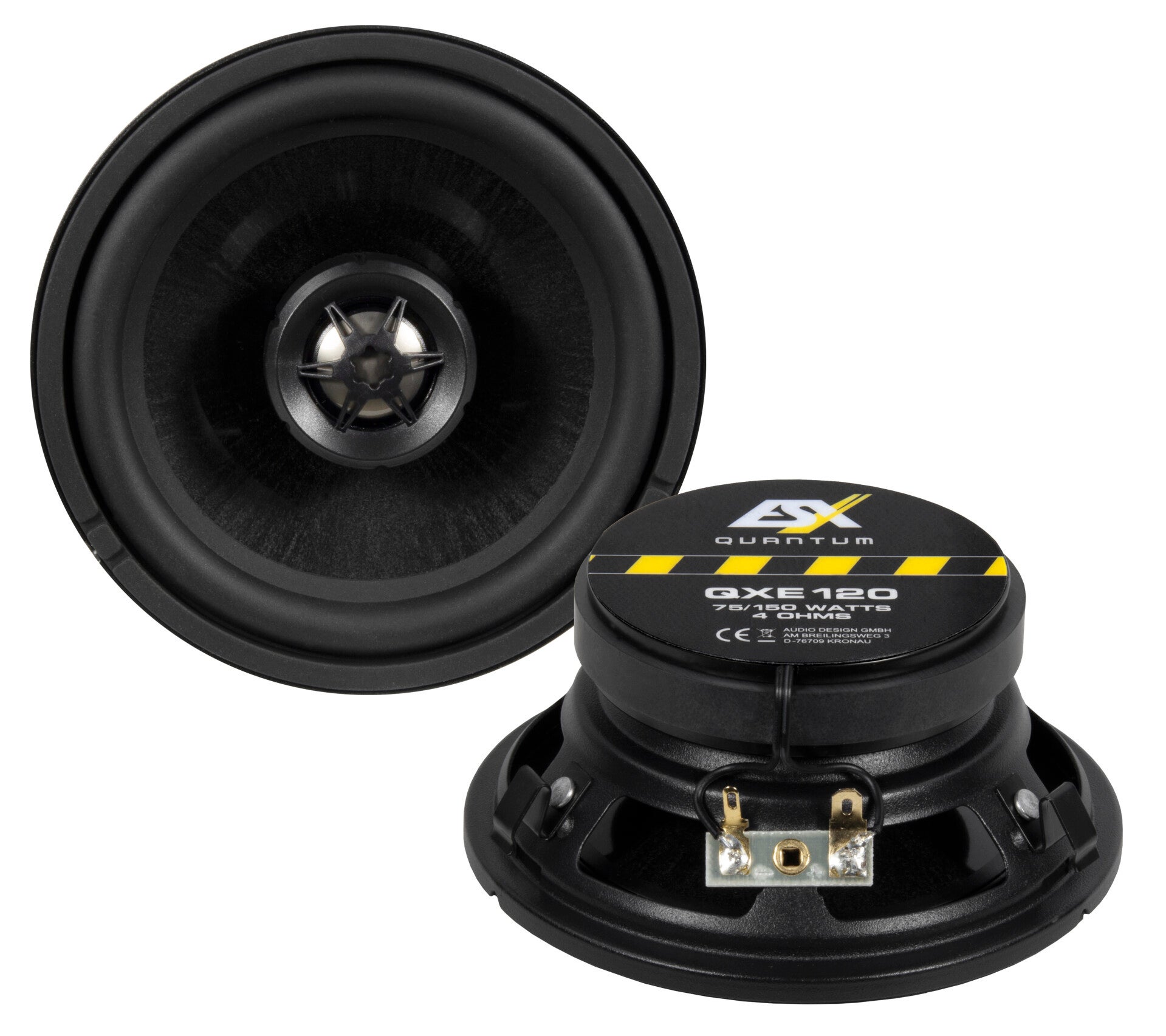 ESX Quantum QXE120 12 cm (4.7") 2-Way Coaxial Speakers