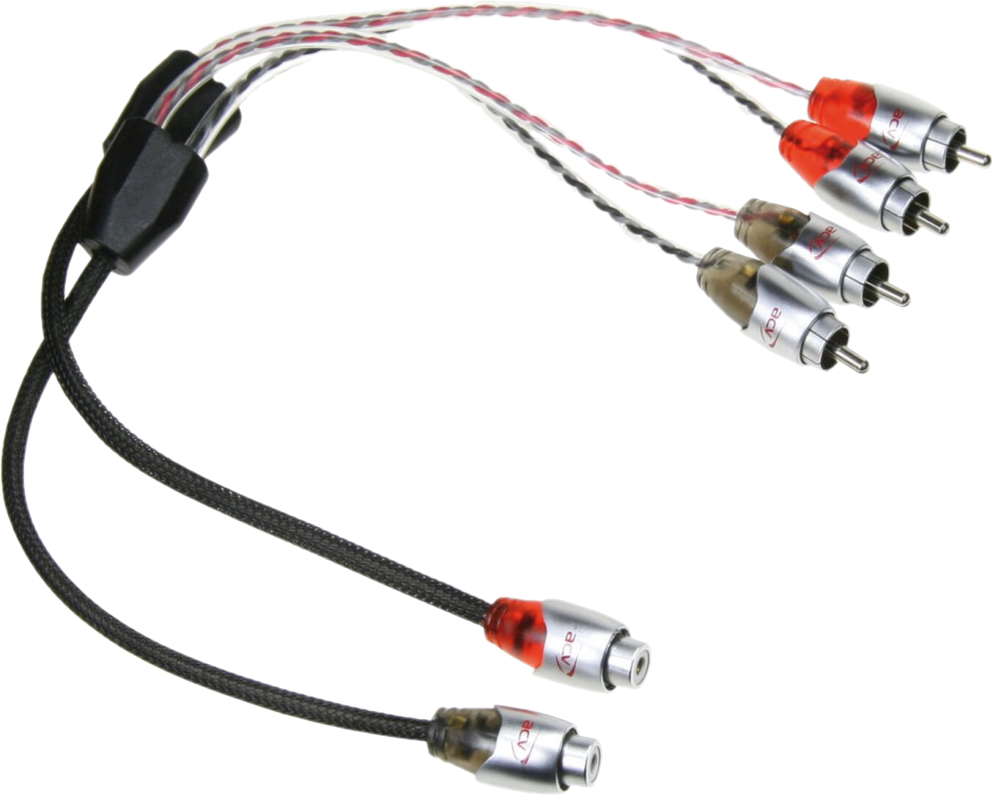 ACV Ovation Y-Cable 2 x Male to 1x Female ( pair )