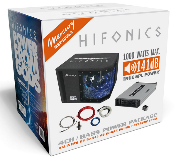 Hifonics Mercury MBP1000.4 4 channel Bass Power Package