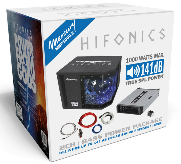 Hifonics Mercury MBP1000.2 2 channel Bass Power Package