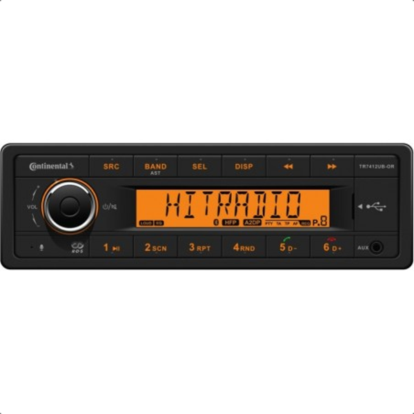 Continental Radio TR7412UB-OR 1-din Headunit Retro