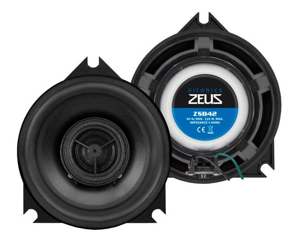Hifonics ZEUS ZSB42 10 cm (4") 2-Way Coaxial Speakers for BMW/Mini