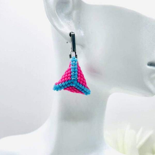 Caleido lucentia beaded oorbellen