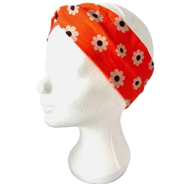 Orange blossom bandeau haarband