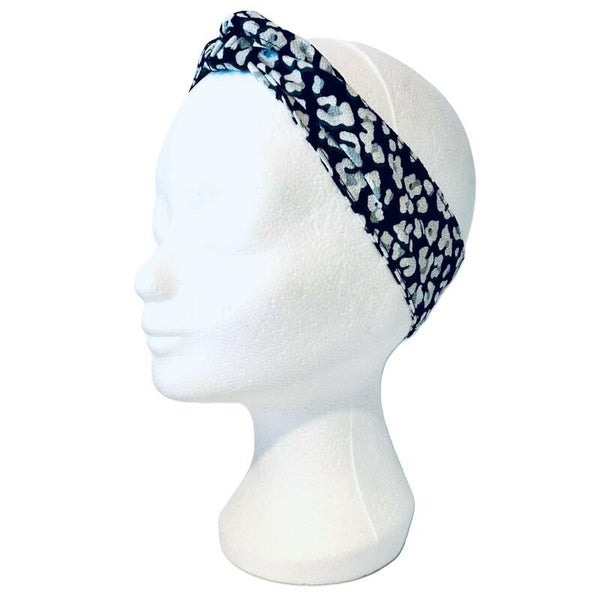 Rosie Wrap haarband - Midnight leopard