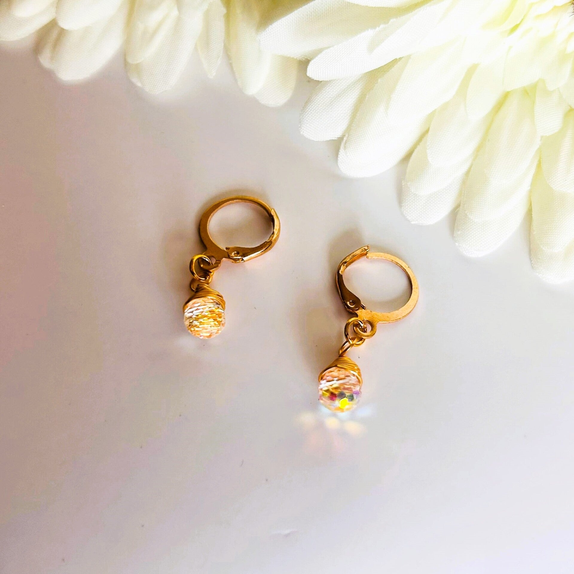 Aurora drop bedel oorbel