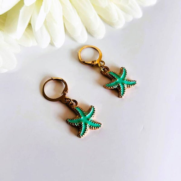 Coastal charm seagreen bedel oorbel