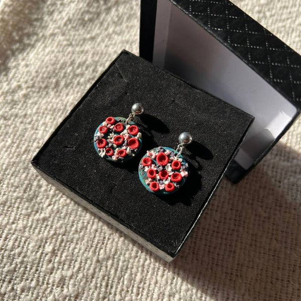 Fior rosso collection - Silent horizon bloemen oorbellen