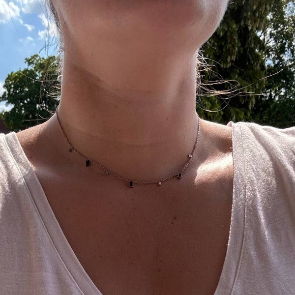 Silver gleam ketting