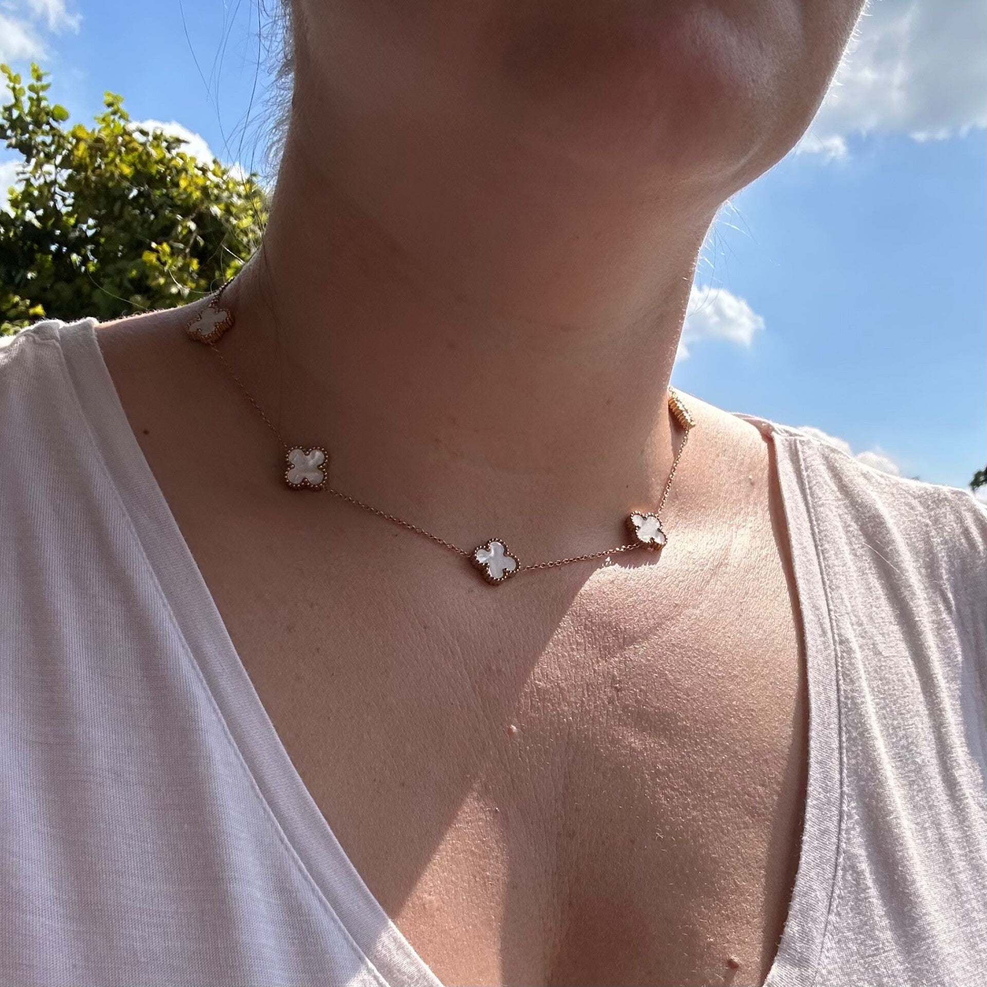 Golden glow clover ketting