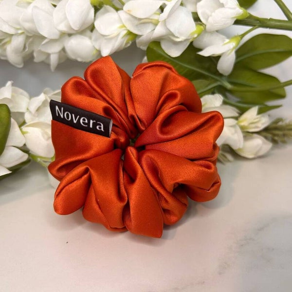 Burnt orange medium scrunchie