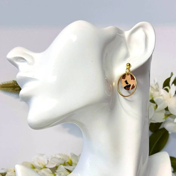 Wild whisper circle drop stud oorbellen