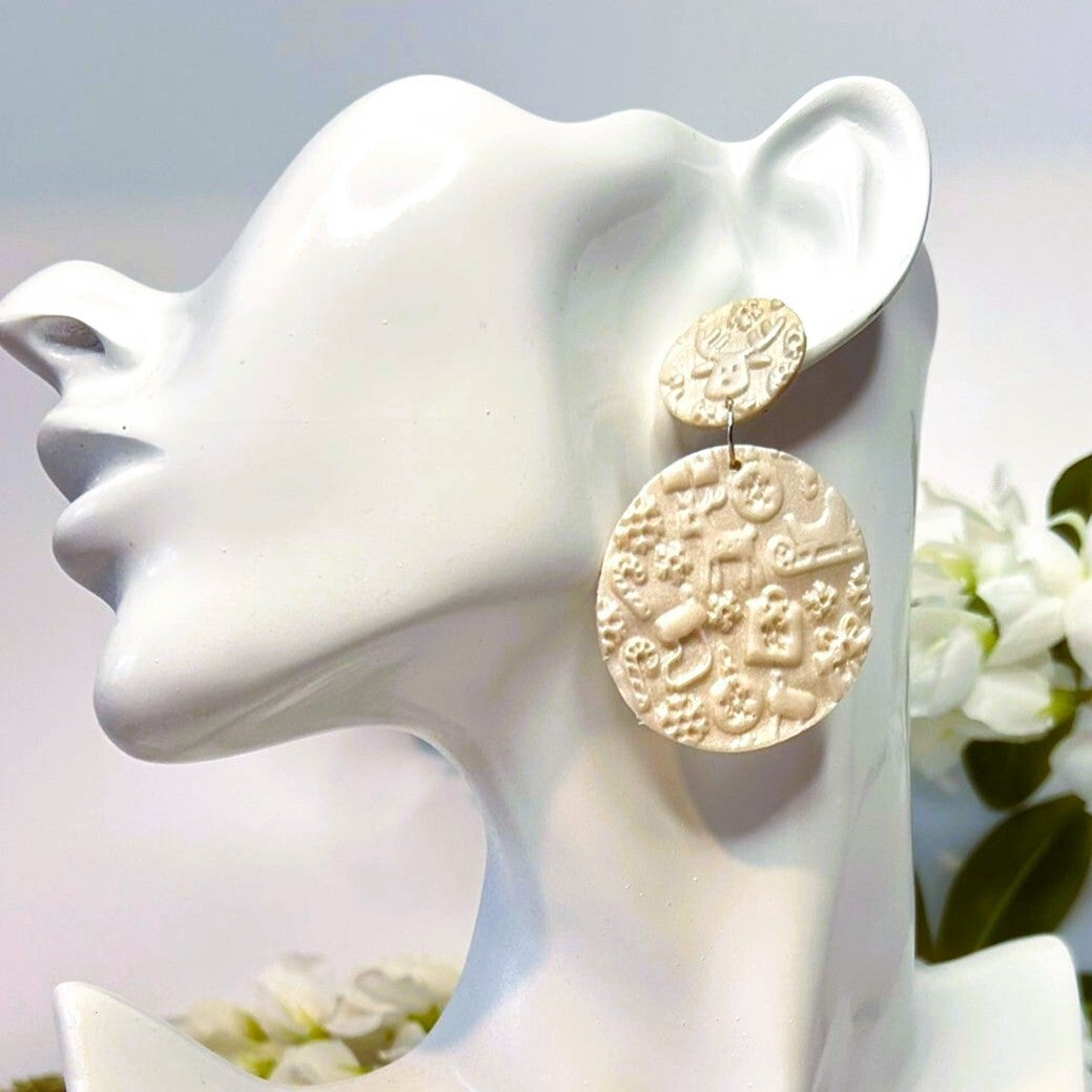 Soft pearl hangende oorbellen