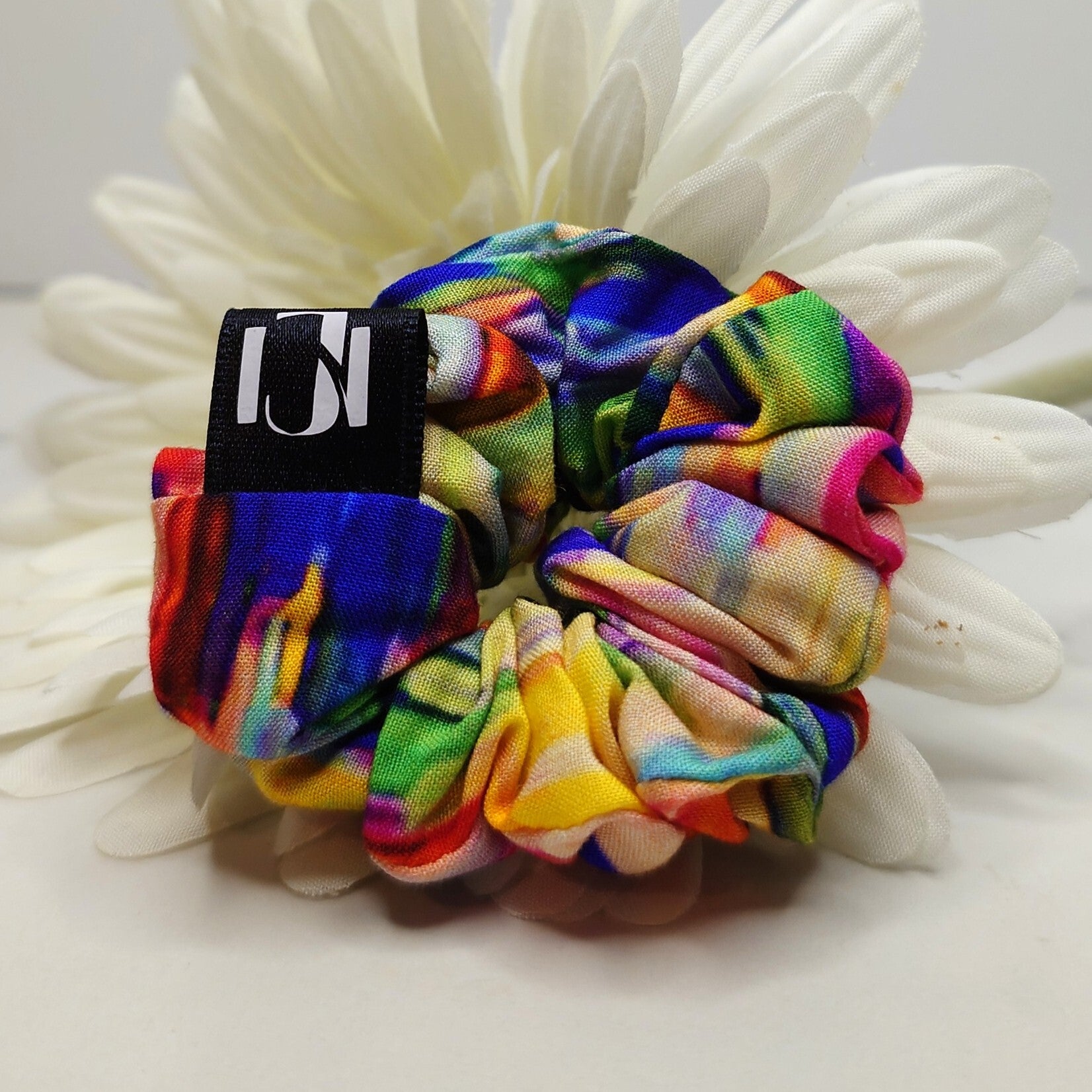 Rainbow bliss mini scrunchie