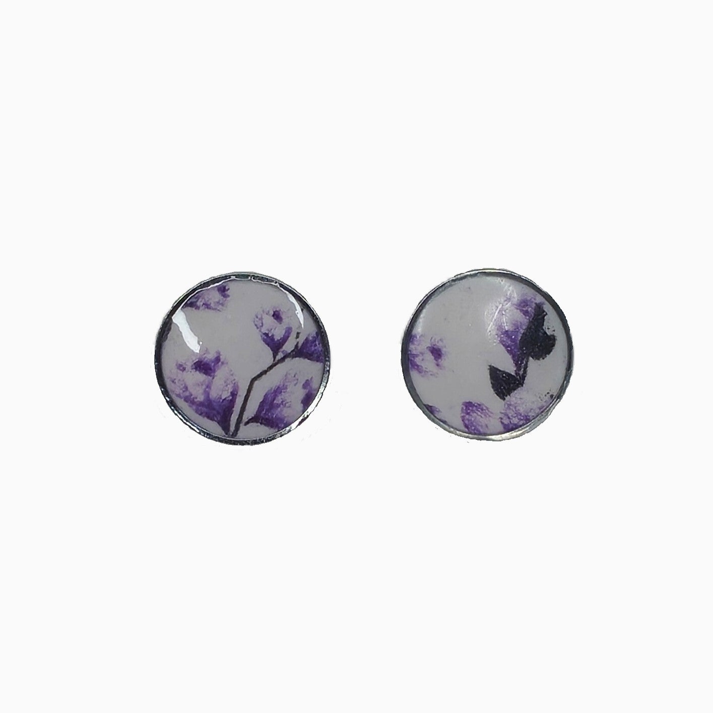 Wild lavender stud oorbellen